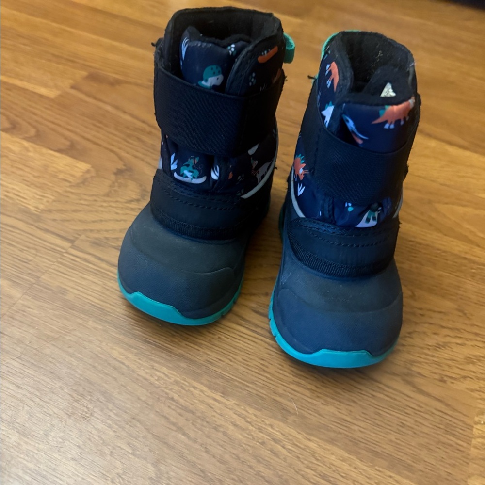 Dinosaur Adventure Kids Snow Boots - Black and Blue